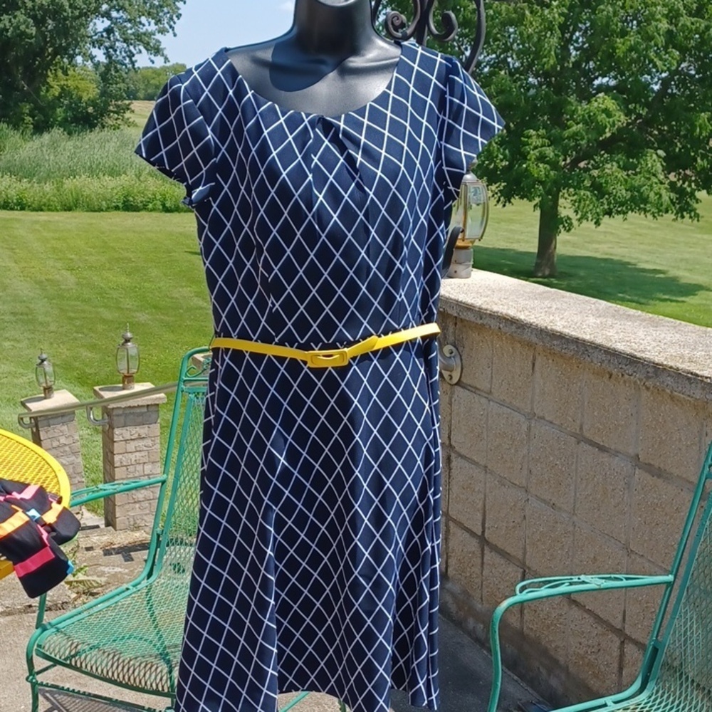 Connected Apparel Women's Navy Dress Size 12